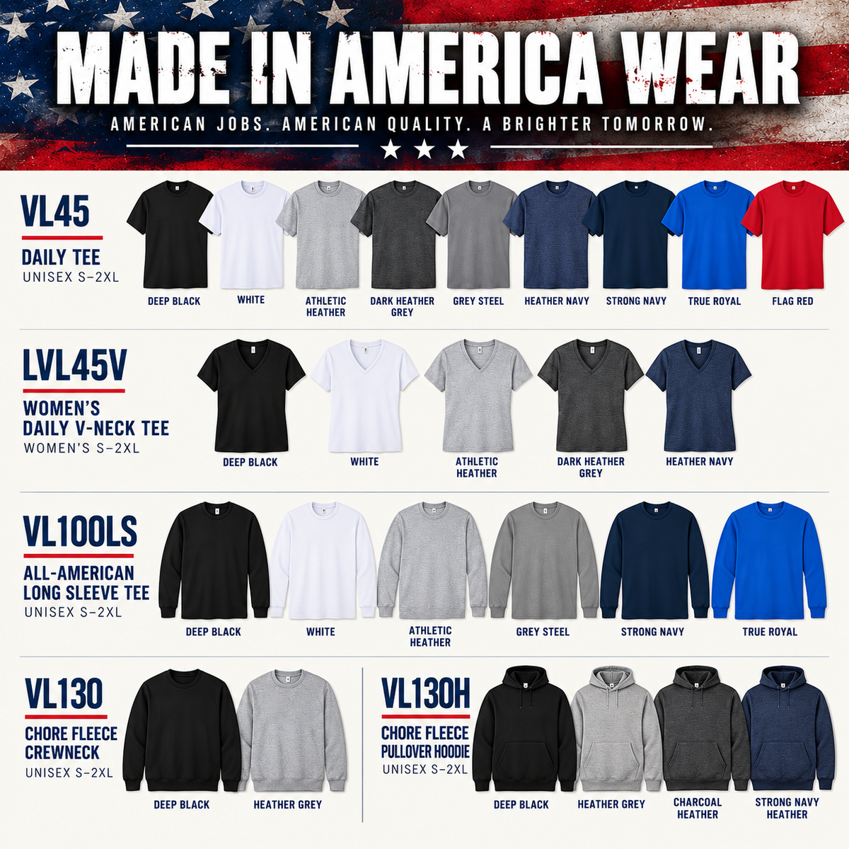 Custom Made in America Apparel – Upload Your Own Design