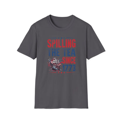 Spilling The Tea Since 1773 Cotton Tee Shirt