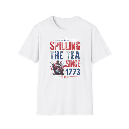 Spilling The Tea Since 1773 Cotton Tee Shirt