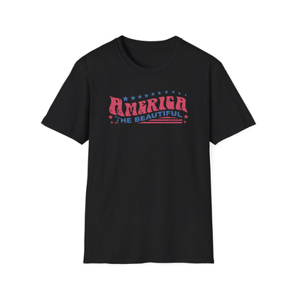 America The Beautiful Retro Cotton Tee Shirt