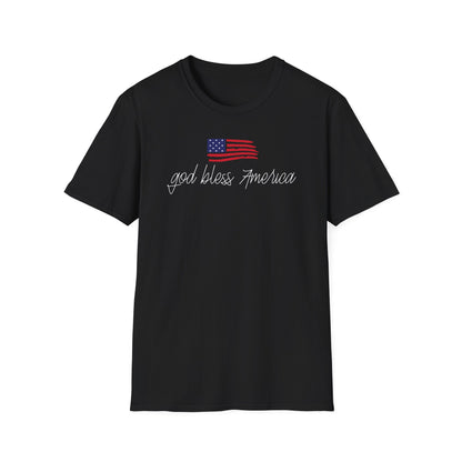 God Bless America Cotton Tee Shirt