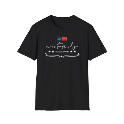 Faith Family Freedom Cotton Tee Shirt