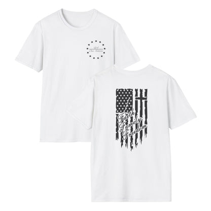 One Nation Under God - Faith Family Freedom Cotton Tee Shirt