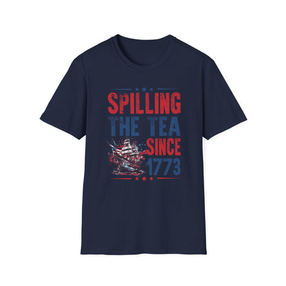 Spilling The Tea Since 1773 Cotton Tee Shirt