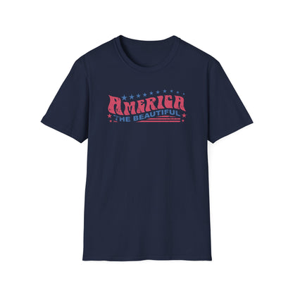 America The Beautiful Retro Cotton Tee Shirt