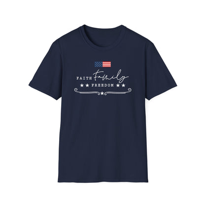 Faith Family Freedom Cotton Tee Shirt