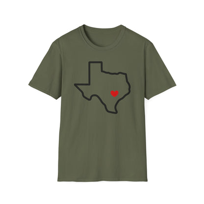 Austin Heart Cotton Tee Shirt