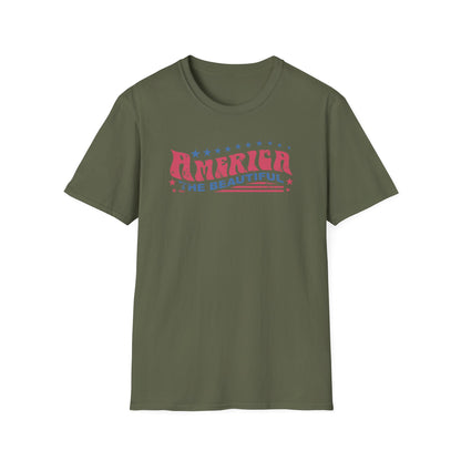 America The Beautiful Retro Cotton Tee Shirt