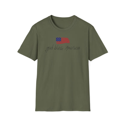 God Bless America Cotton Tee Shirt