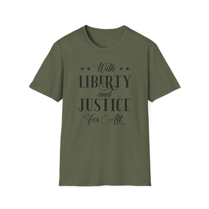 Liberty And Justice For All Cotton Tee Shirt
