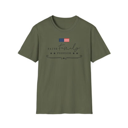 Faith Family Freedom Cotton Tee Shirt