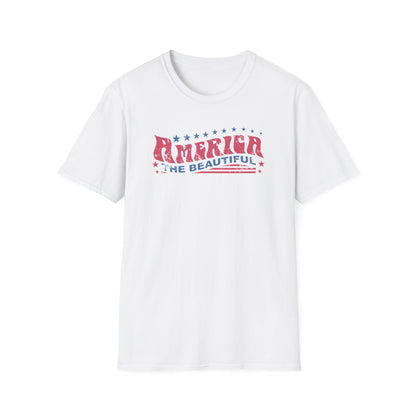 America The Beautiful Retro Cotton Tee Shirt