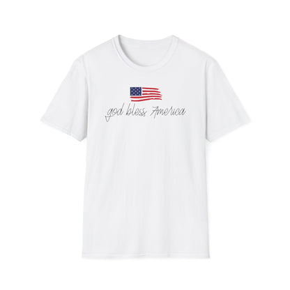 God Bless America Cotton Tee Shirt