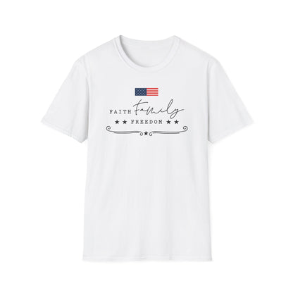 Faith Family Freedom Cotton Tee Shirt