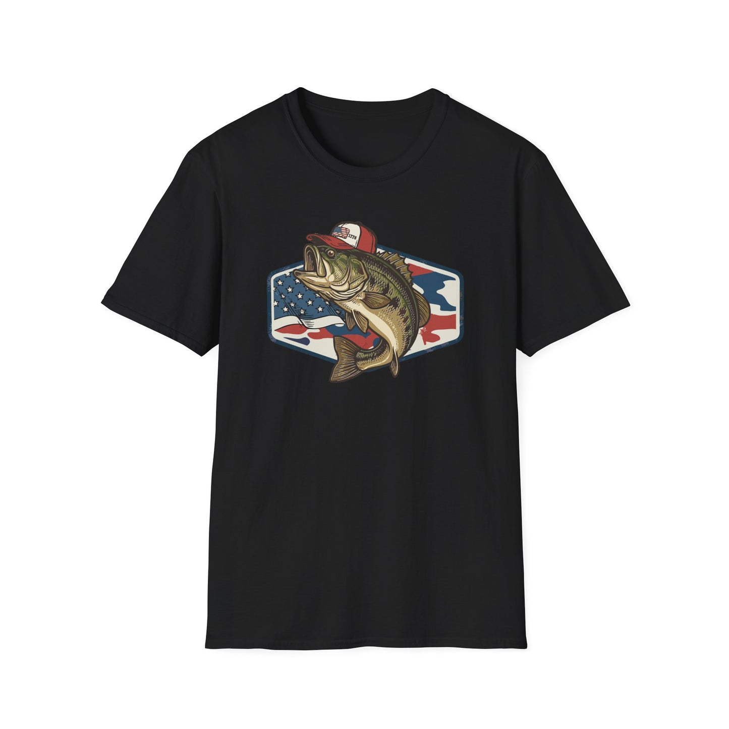 1776 Fish Cotton Tee Shirt