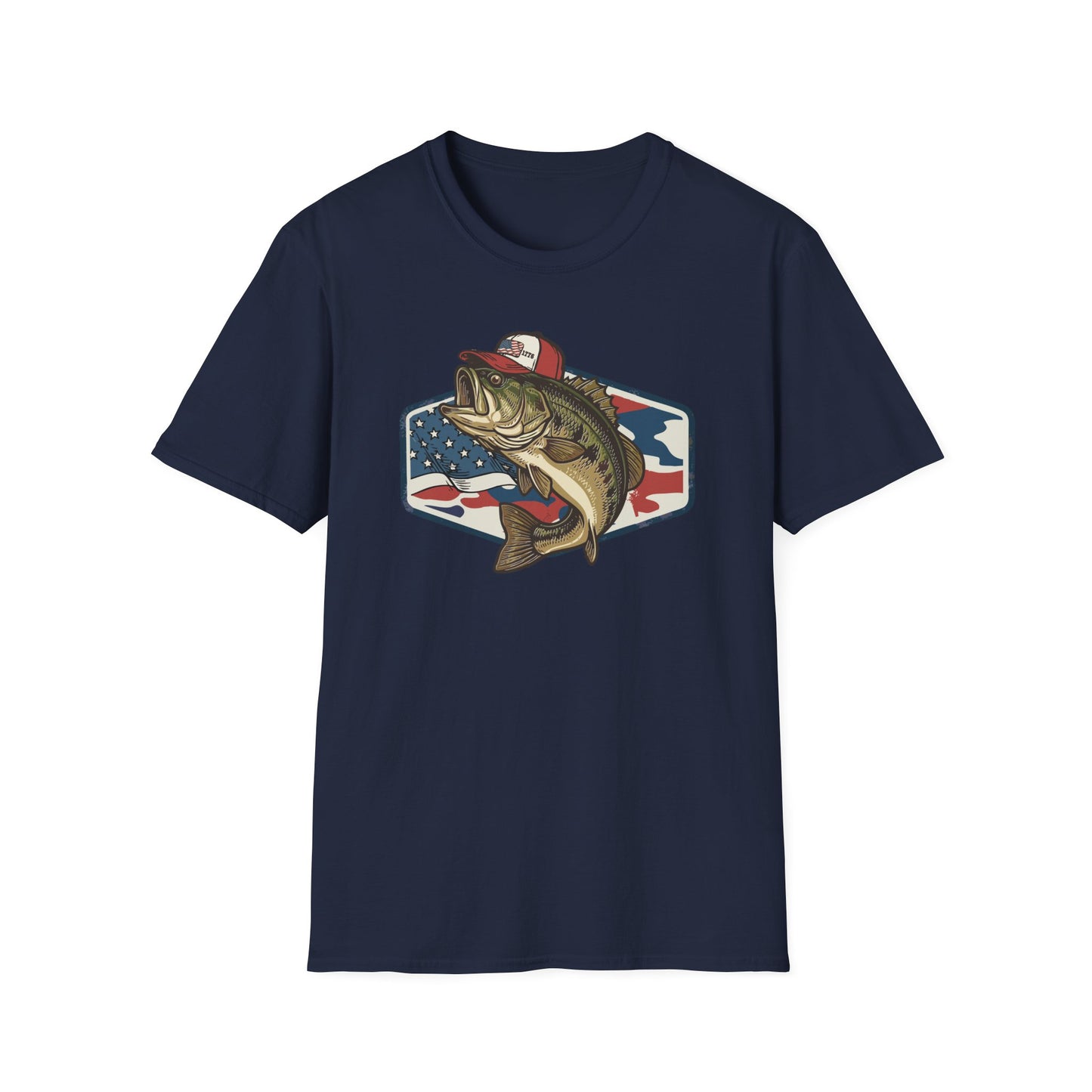 1776 Fish Cotton Tee Shirt