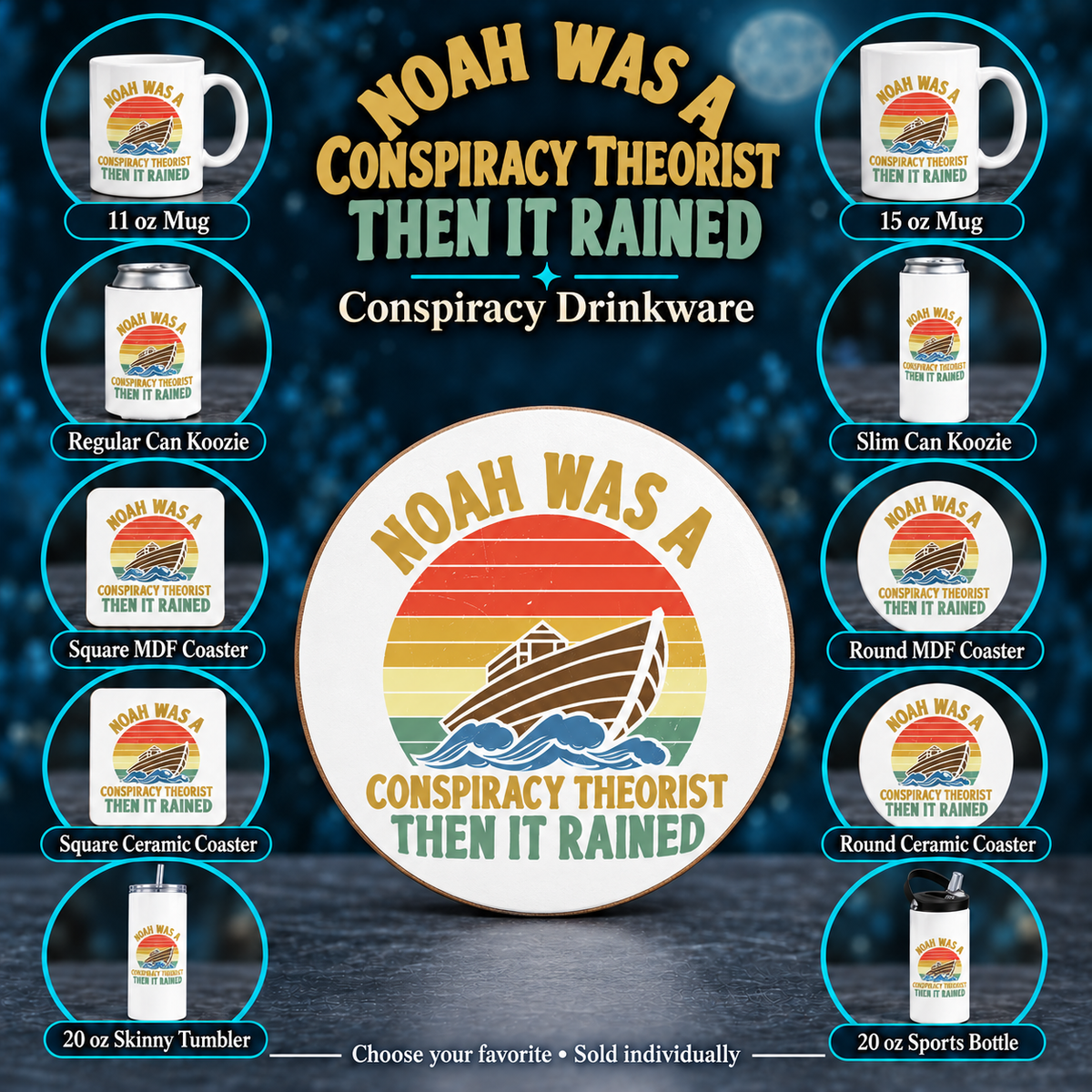 Noah Was a Conspiracy Theorist — Retro | noah-retro-drinkware-0.png