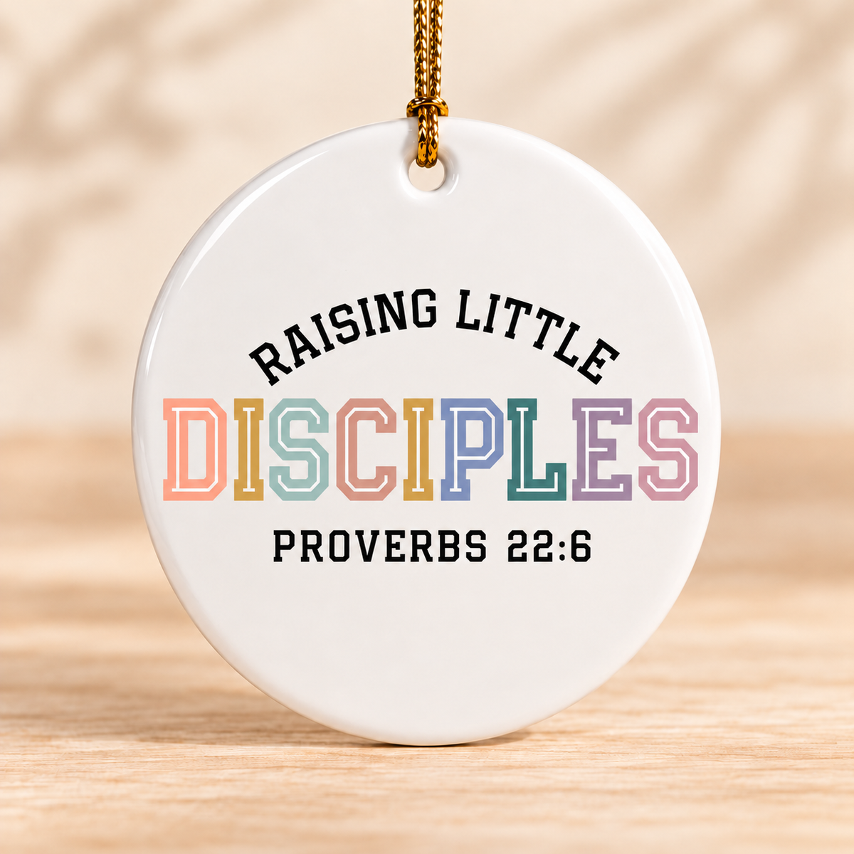 Raising Little Disciples — Round Ceramic Ornament