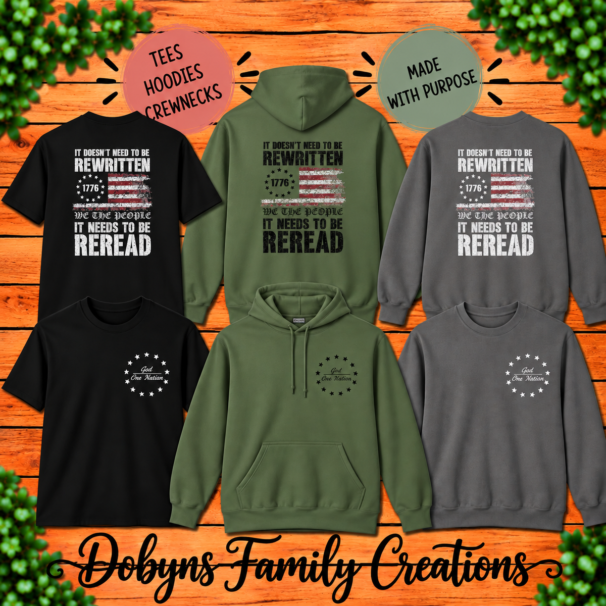 We The People 1776 | Reread Not Rewritten Shirt, Crewneck & Hoodie