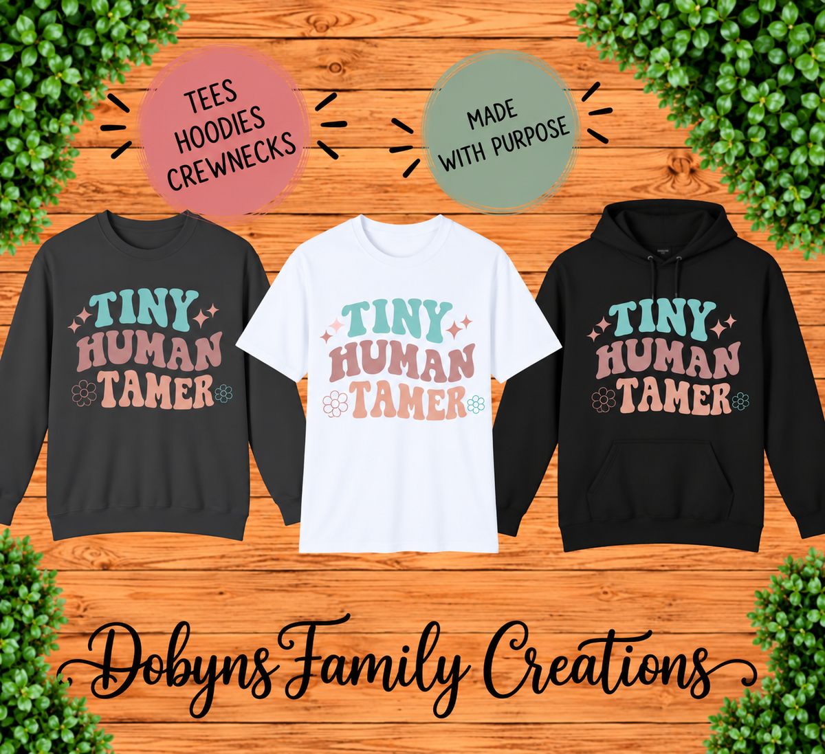 Tiny Human Tamer | Teacher Shirt, Crewneck & Hoodie