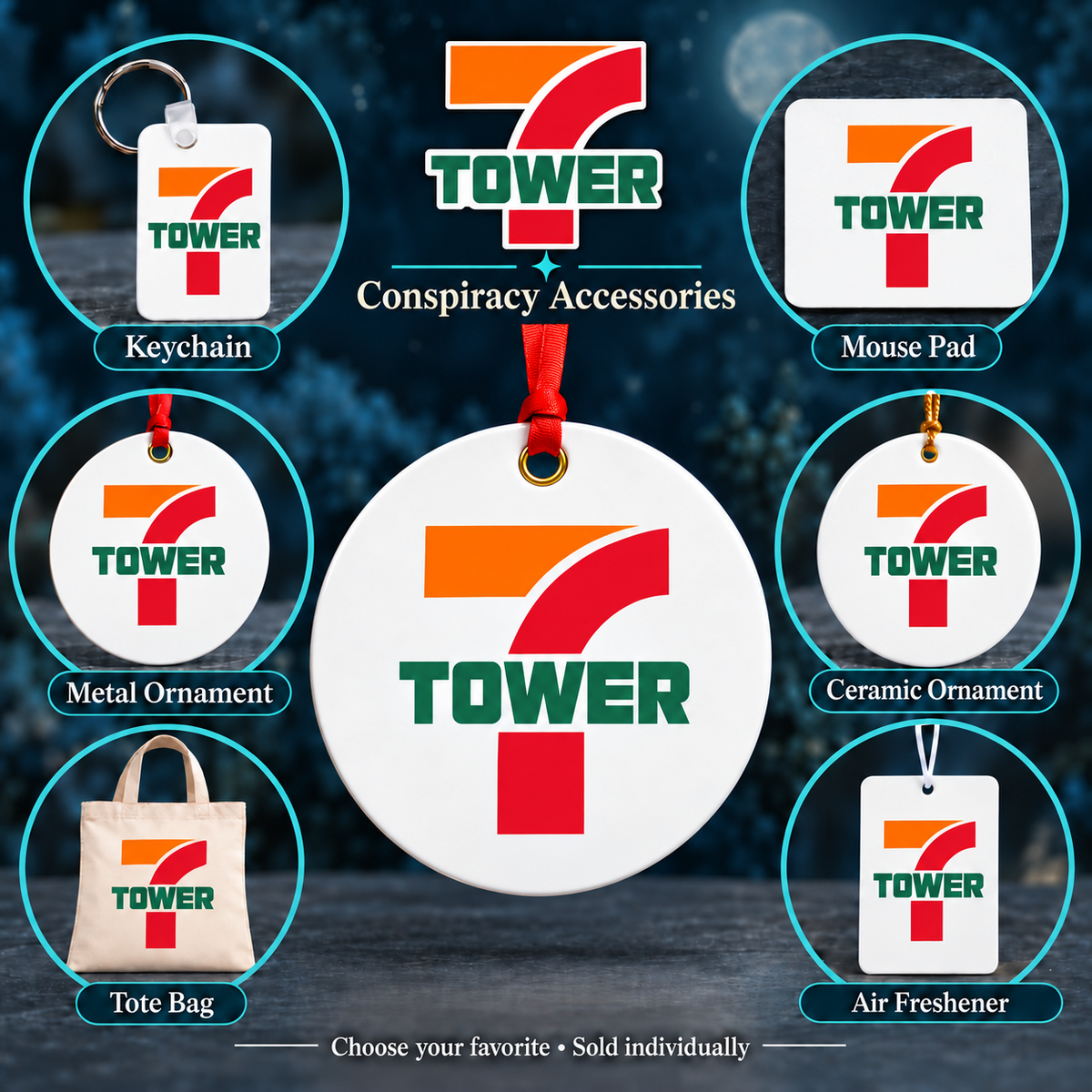 Tower 7 | Accessories — All available styles