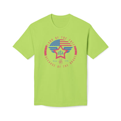 Land of The Free USA Cotton Tee Shirt