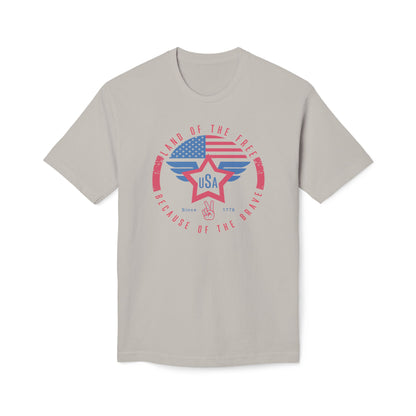 Land of The Free USA Cotton Tee Shirt