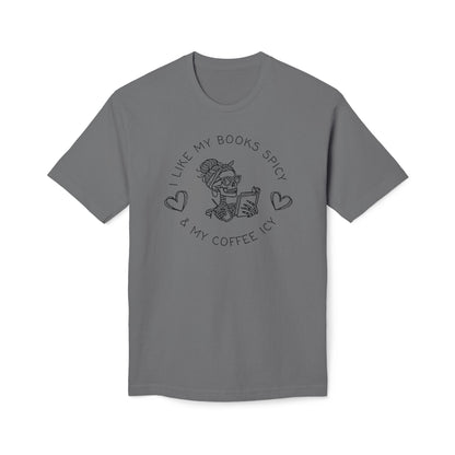 I Like My Books Spicy & My Coffee Icy Cotton Tee Shirt