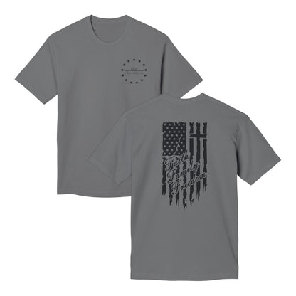 One Nation Under God - Faith Family Freedom Cotton Tee Shirt