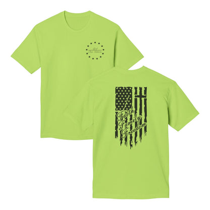 One Nation Under God - Faith Family Freedom Cotton Tee Shirt
