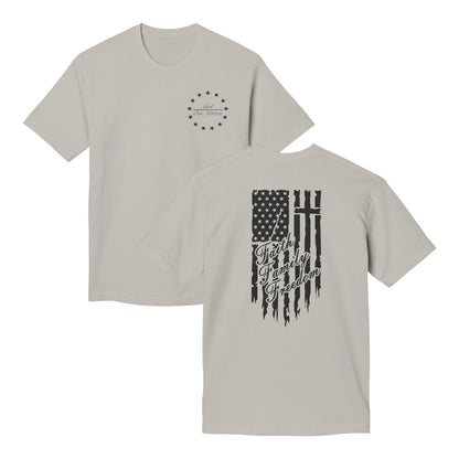 One Nation Under God - Faith Family Freedom Cotton Tee Shirt