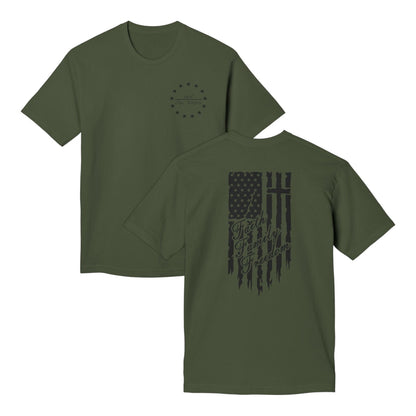 One Nation Under God - Faith Family Freedom Cotton Tee Shirt