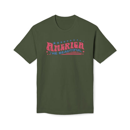 America The Beautiful Retro Cotton Tee Shirt