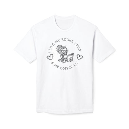 I Like My Books Spicy & My Coffee Icy Cotton Tee Shirt
