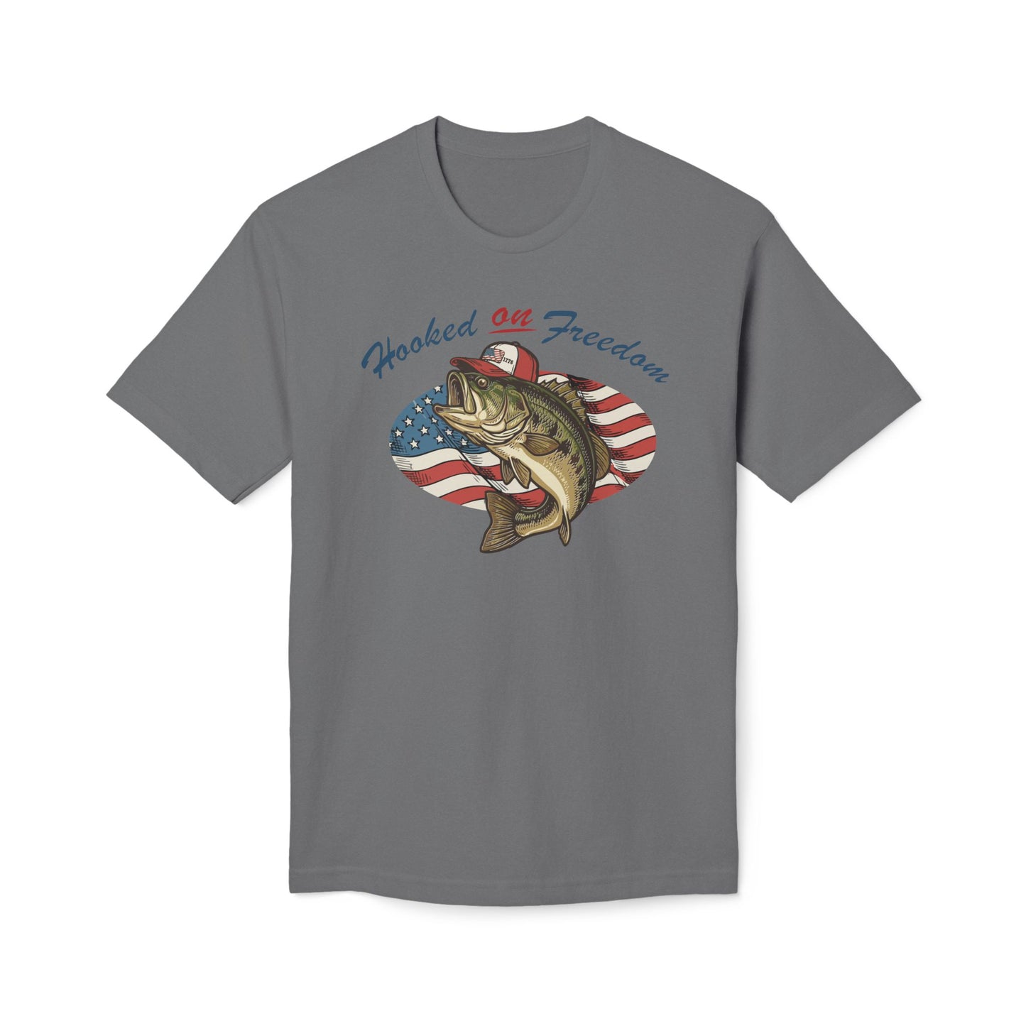1776 Fish Hooked on Freedom Cotton Tee Shirt