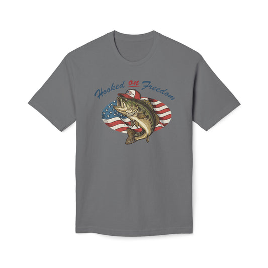 1776 Fish Hooked on Freedom Cotton Tee Shirt