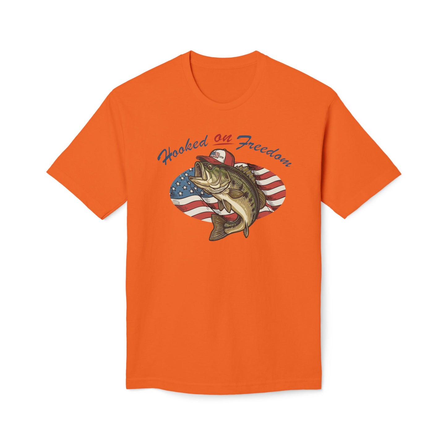 1776 Fish Hooked on Freedom Cotton Tee Shirt