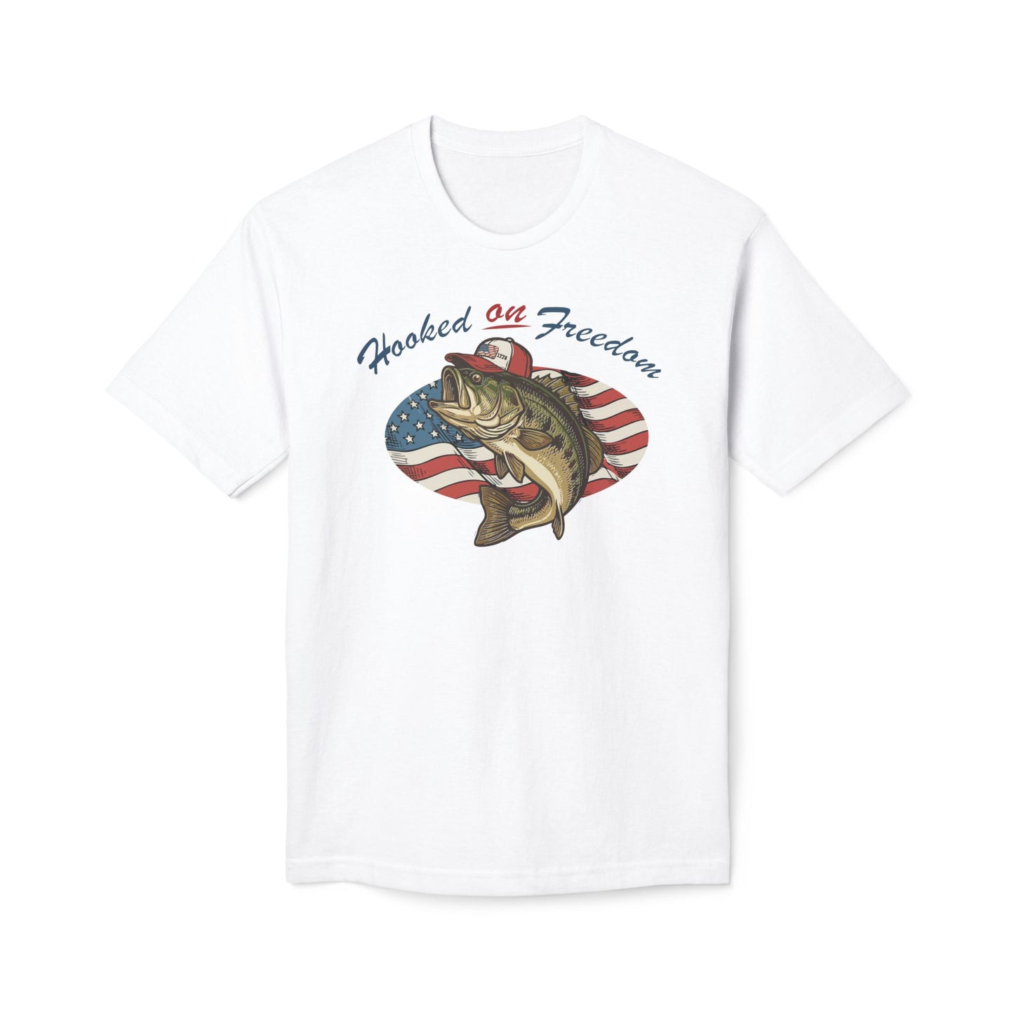 1776 Fish Hooked on Freedom Cotton Tee Shirt