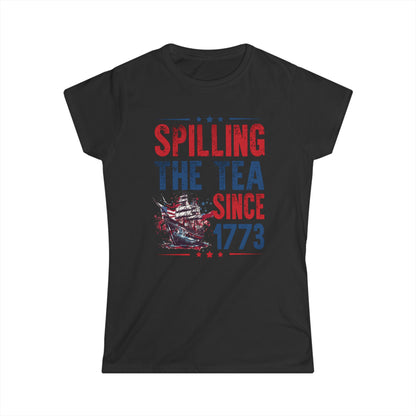 Spilling The Tea Since 1773 Cotton Tee Shirt