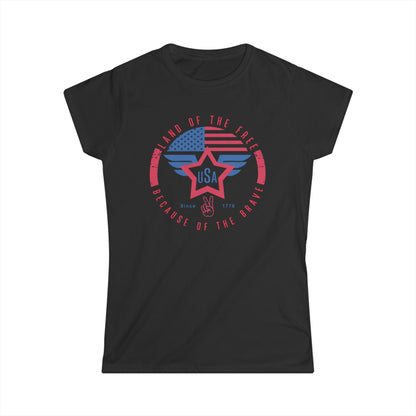 Land of The Free USA Cotton Tee Shirt
