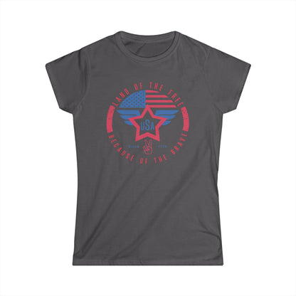 Land of The Free USA Cotton Tee Shirt
