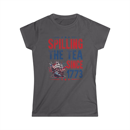 Spilling The Tea Since 1773 Cotton Tee Shirt