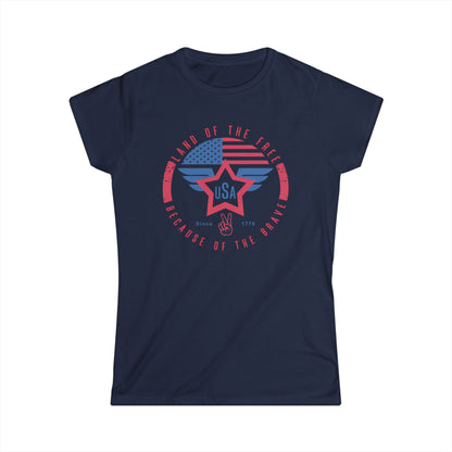 Land of The Free USA Cotton Tee Shirt
