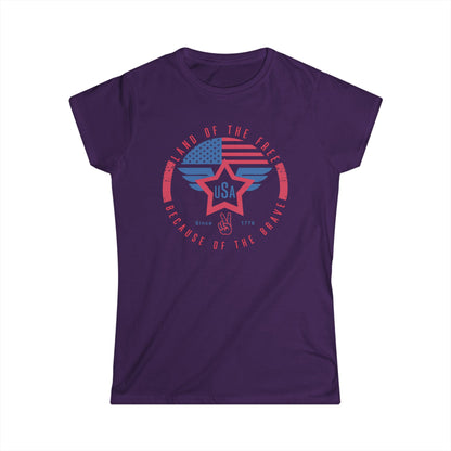 Land of The Free USA Cotton Tee Shirt