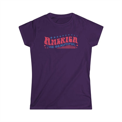 America The Beautiful Retro Cotton Tee Shirt