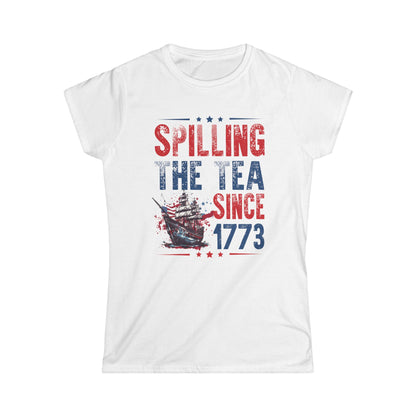 Spilling The Tea Since 1773 Cotton Tee Shirt