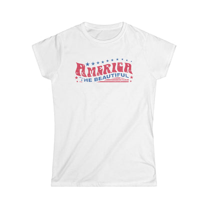 America The Beautiful Retro Cotton Tee Shirt