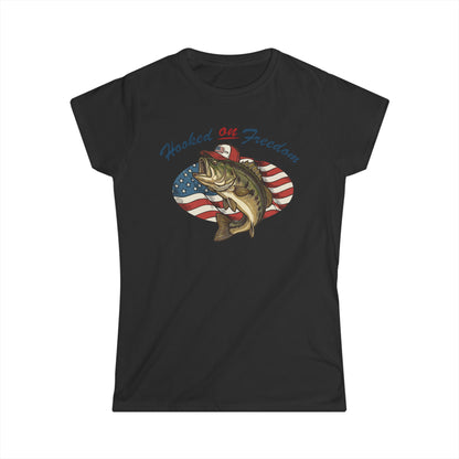 1776 Fish Hooked on Freedom Cotton Tee Shirt