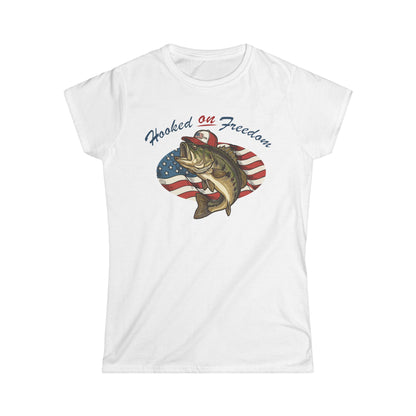 1776 Fish Hooked on Freedom Cotton Tee Shirt
