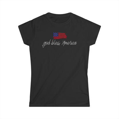 God Bless America Cotton Tee Shirt